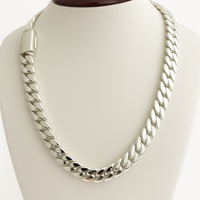Thumbnail for Cuban Link Necklace - 12mm Pure Solid 999 Silver