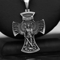 Thumbnail for Archangel Saint Michael Cross Necklace
