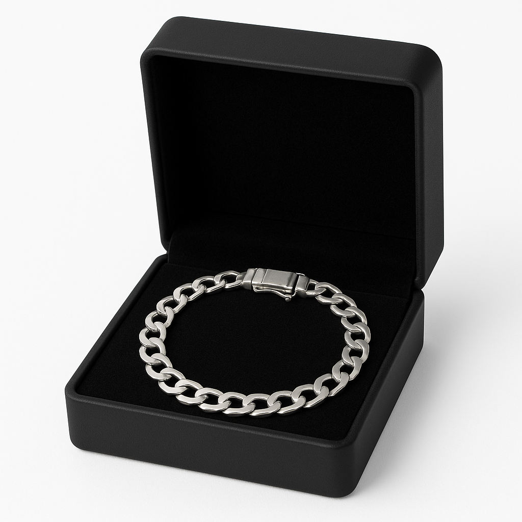 Pulsera Hexagonal 6mm de Ancho Plata 950