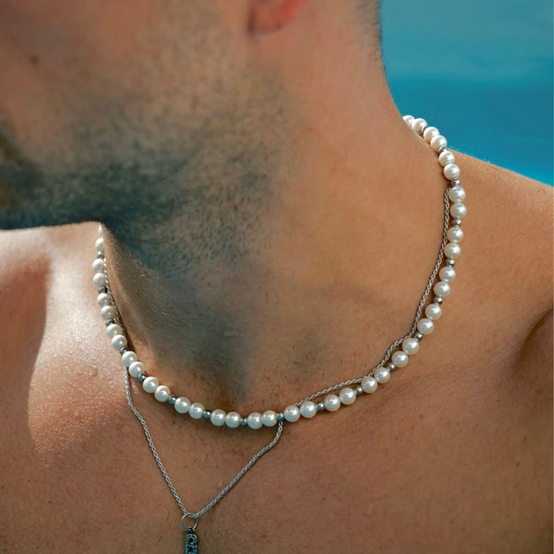 Czech pearls with silver beads