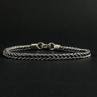 Thumbnail for Pulsera Trenzada Espiga en Plata 950 – Estilo Minimalista Masculino