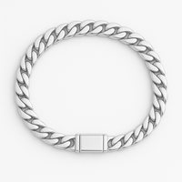 Thumbnail for Pulsera Eslabones Cubanos 5mm Plata Ley 950