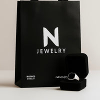 Thumbnail for Anillo Sello Octagonal de Plata 950 con Piedra Ónix Negra – Estilo Minimalista Masculino