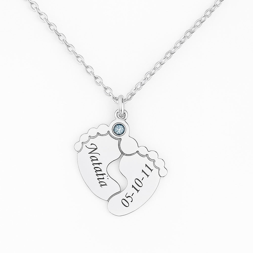 Collar Piecito personalizado de Plata ley 950
