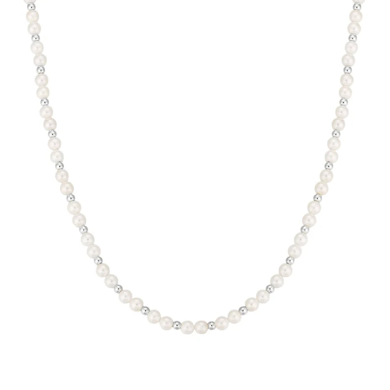 Czech pearls with silver beads