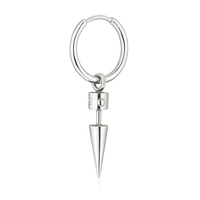 Thumbnail for Arete de Plata 950 con Dije Púa – Estilo Masculino Moderno