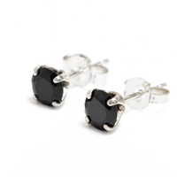 Thumbnail for Aretes con circón de cristal negro