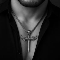 Thumbnail for Archangel Saint Michael Sword plus 950 Silver Spike Chain