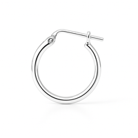 Thumbnail for Aro de Plata 950 Brillante – Hoop Minimalista (Ø 12 mm)