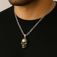 Thumbnail for 950 Sterling Silver Skull Necklace