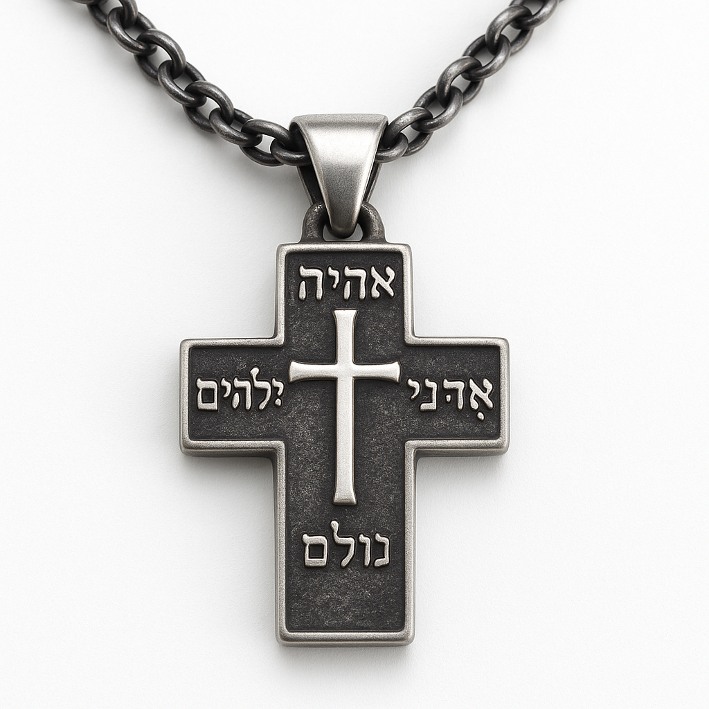 950 Silver Cross – The Eternal Name in Hebrew