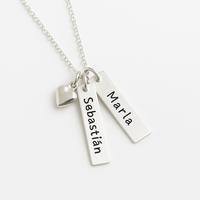 Thumbnail for Necklace with personalized 950 Silver plates