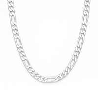 Thumbnail for 950 Silver Hexagonal Figaro Chain 4mm
