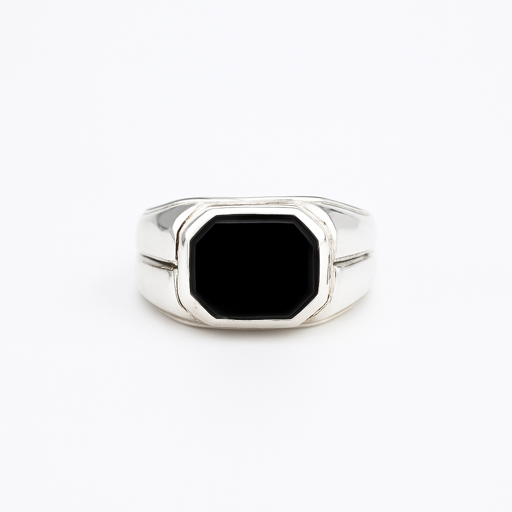 Anillo Box Onyx - Plata 950