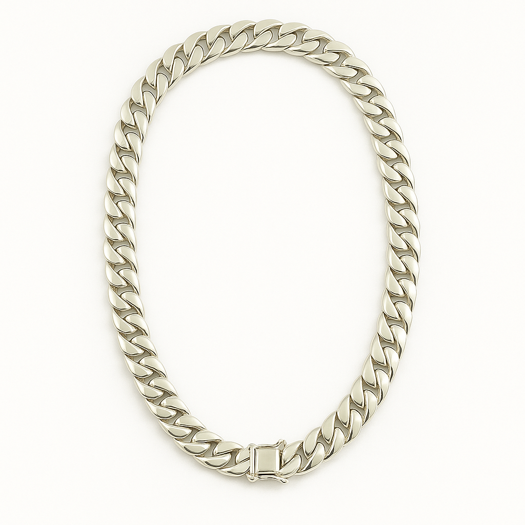 14mm Miami Cuban Chain 999 Sterling Silver
