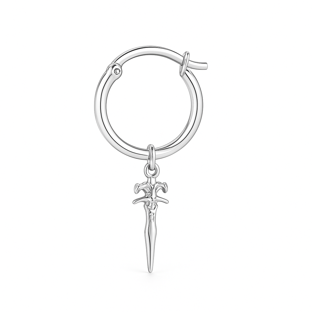 Aro de Plata 950 con Dije Espada – Nativos Jewelry