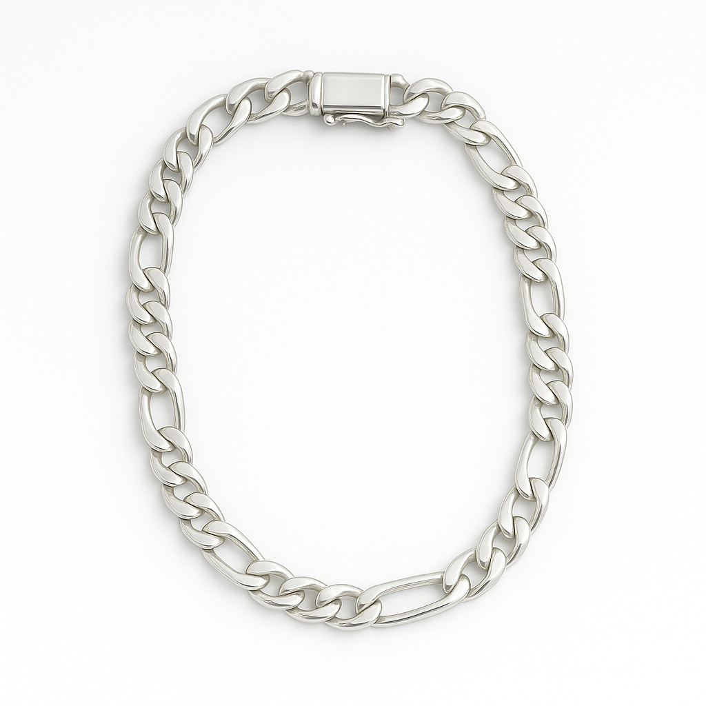 Pack Anillo labrado y Pulsera Fígaro de Plata 950