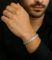 Thumbnail for Brazalete Tennis Cubic Plata 999
