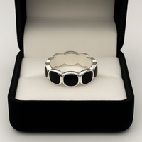 Thumbnail for Ring Onyx Wheel Plata Ley 950