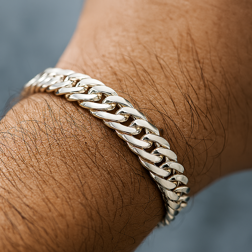 Pulsera Malla de Plata ley 950 8mm