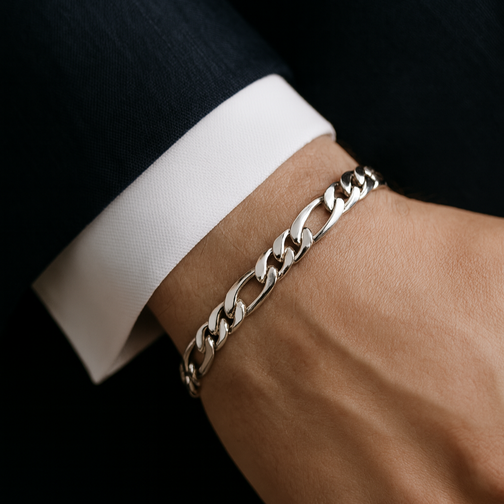 Pulsera Fígaro de Plata 950 – 5mm x 21cm