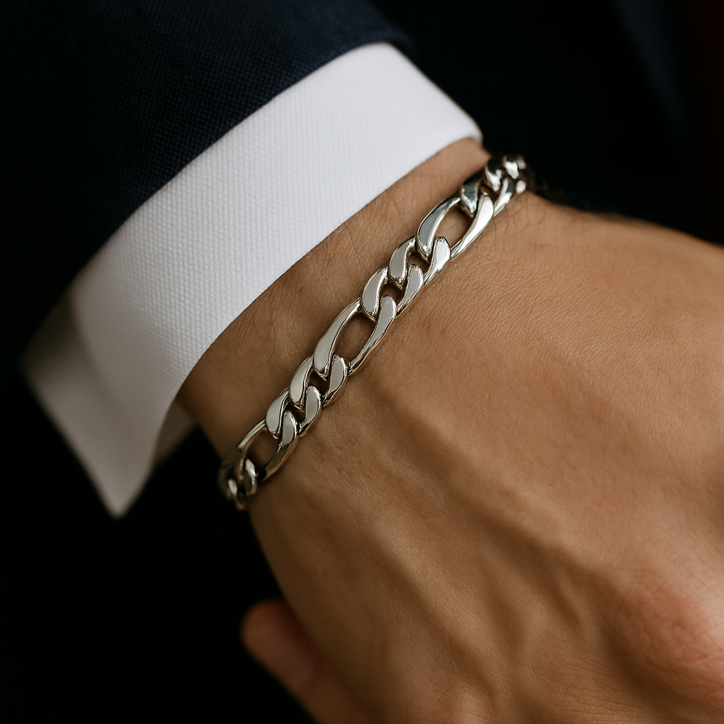 Pulsera Fígaro de Plata 950 – 5mm x 21cm