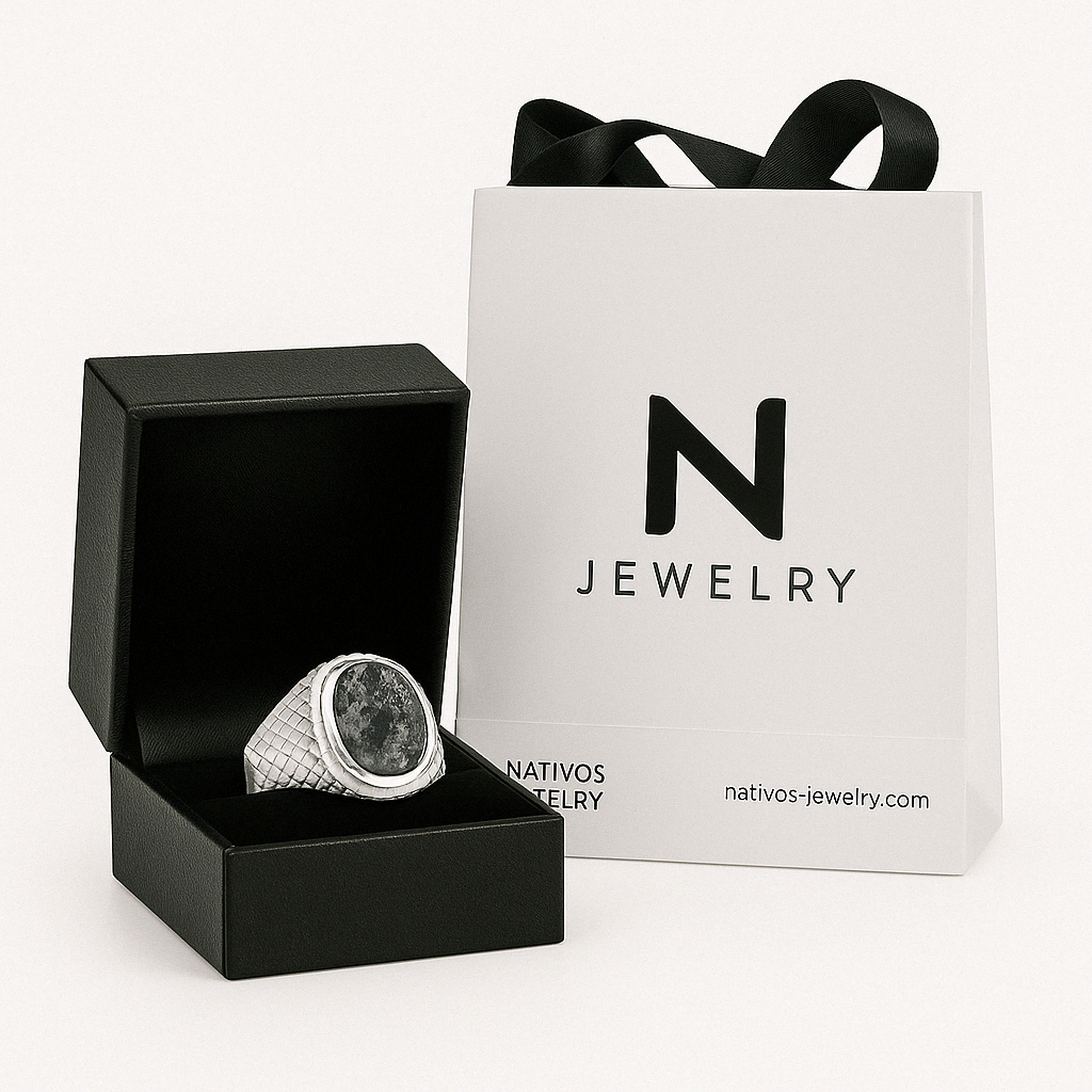 Terra Obsidian Stone Ring