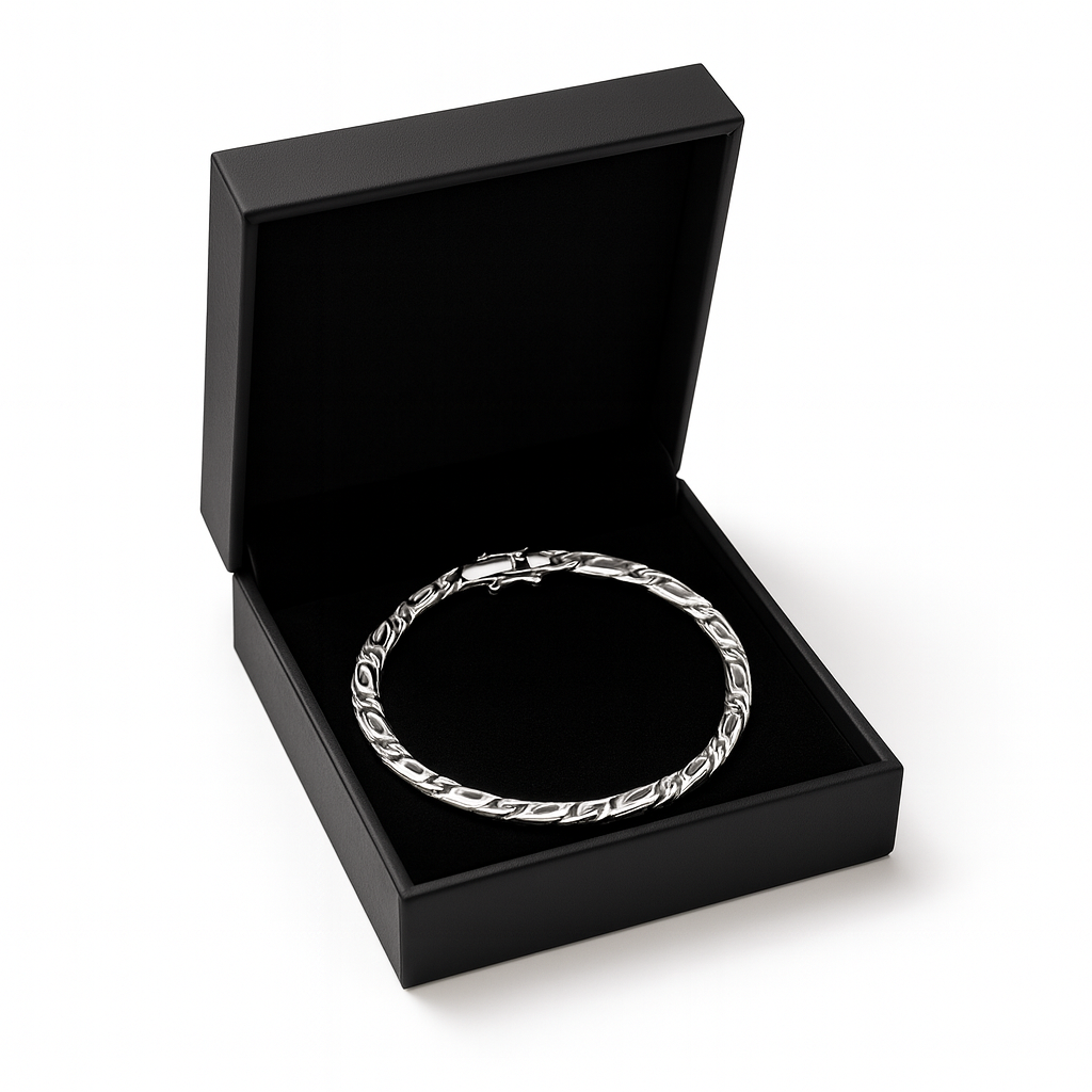 Pulsera Mónaco 3 mm en Plata 950 – Minimalista y Elegante para Hombre