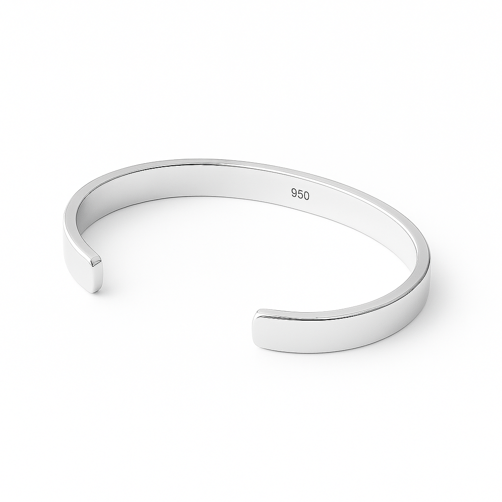 Brazalete 8mm Plata 950