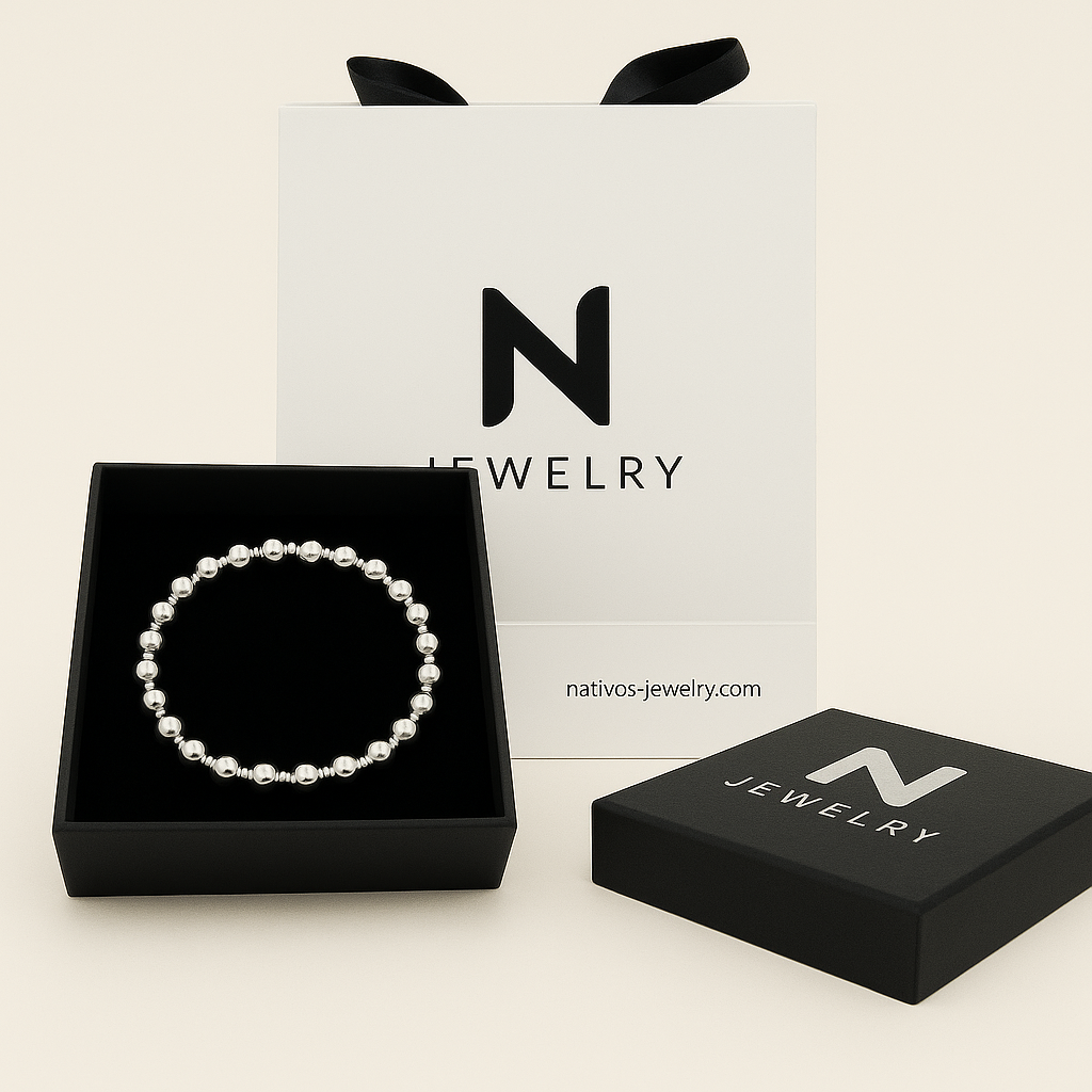 Pulsera Cuentas de Plata Line 950