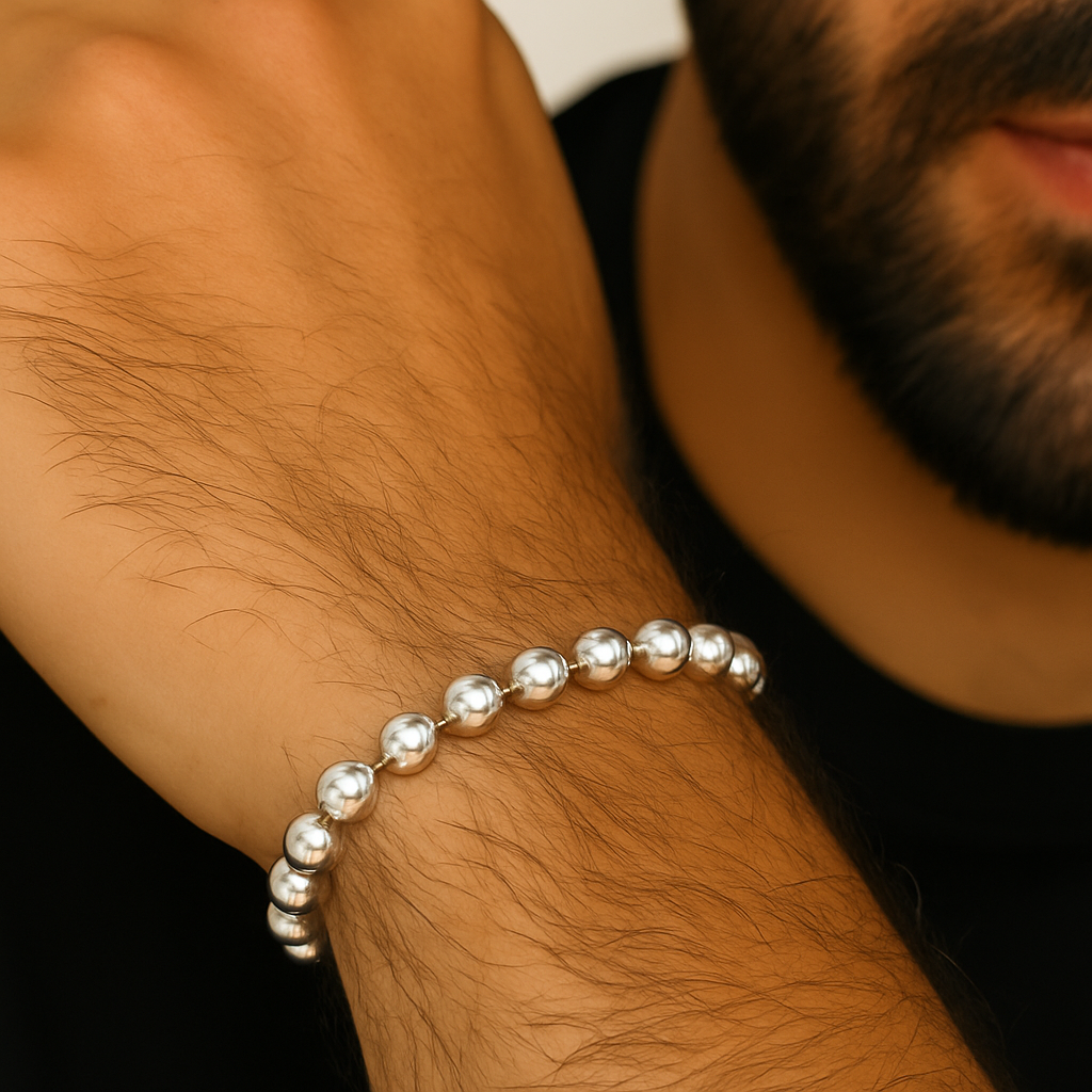 Pulsera Cuentas de Plata Line 950
