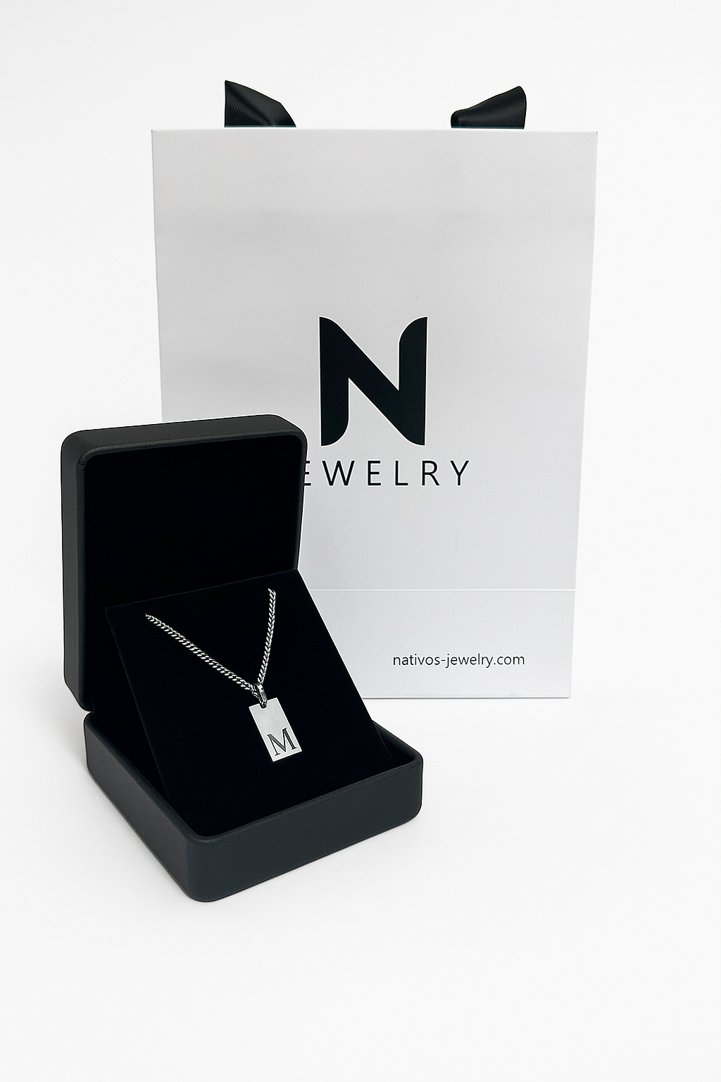 Microlobe Necklace with Personalized Initial