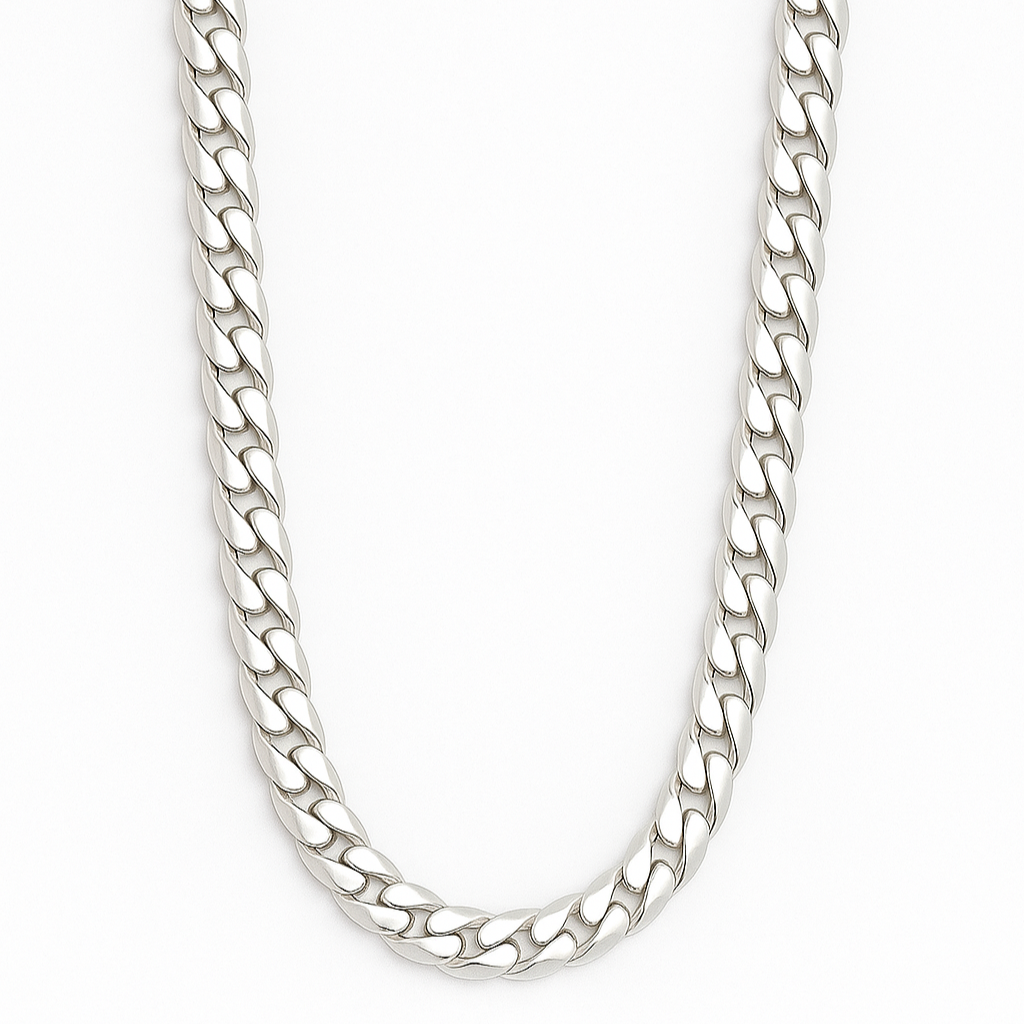 Cadena miami 5mm Plata 999