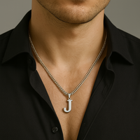 Thumbnail for Sea bass loin necklace with initial