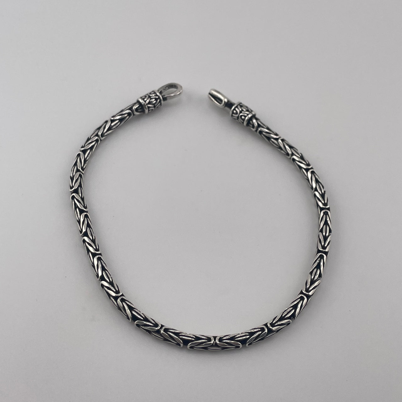 Pulsera Bizantino de Plata 3mm