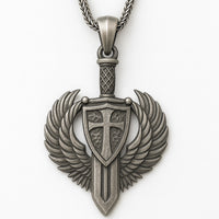 Thumbnail for Warrior of Faith – Archangel Michael Shield Pendant