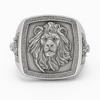 Thumbnail for Anillo León 3 Caras – Plata 950