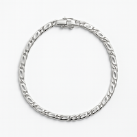 Thumbnail for Pulsera Mónaco 3 mm en Plata 950 – Minimalista y Elegante para Hombre