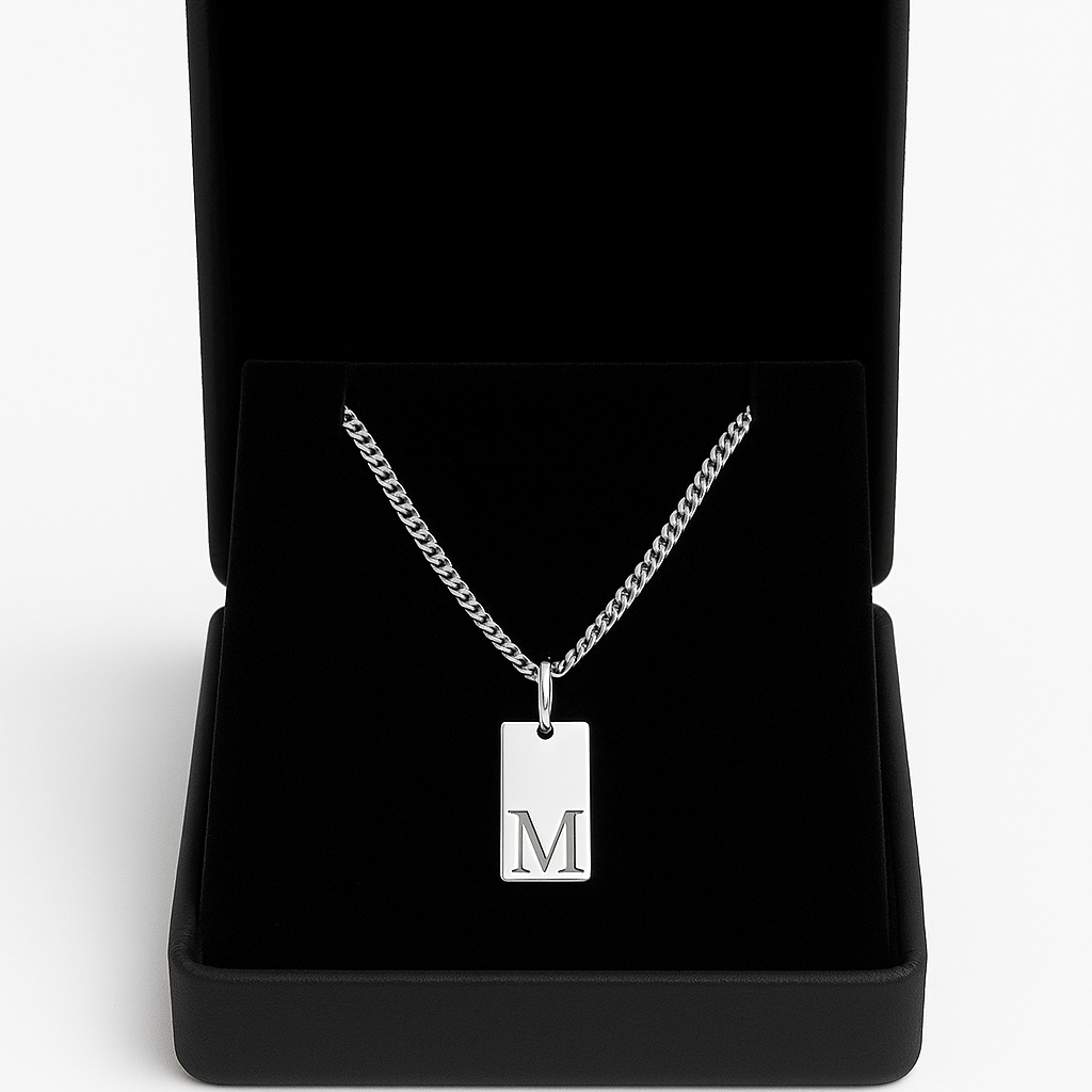 Microlobe Necklace with Personalized Initial