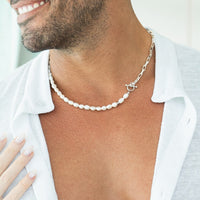 Thumbnail for Freshwater pearls with 950 silver forcet chain