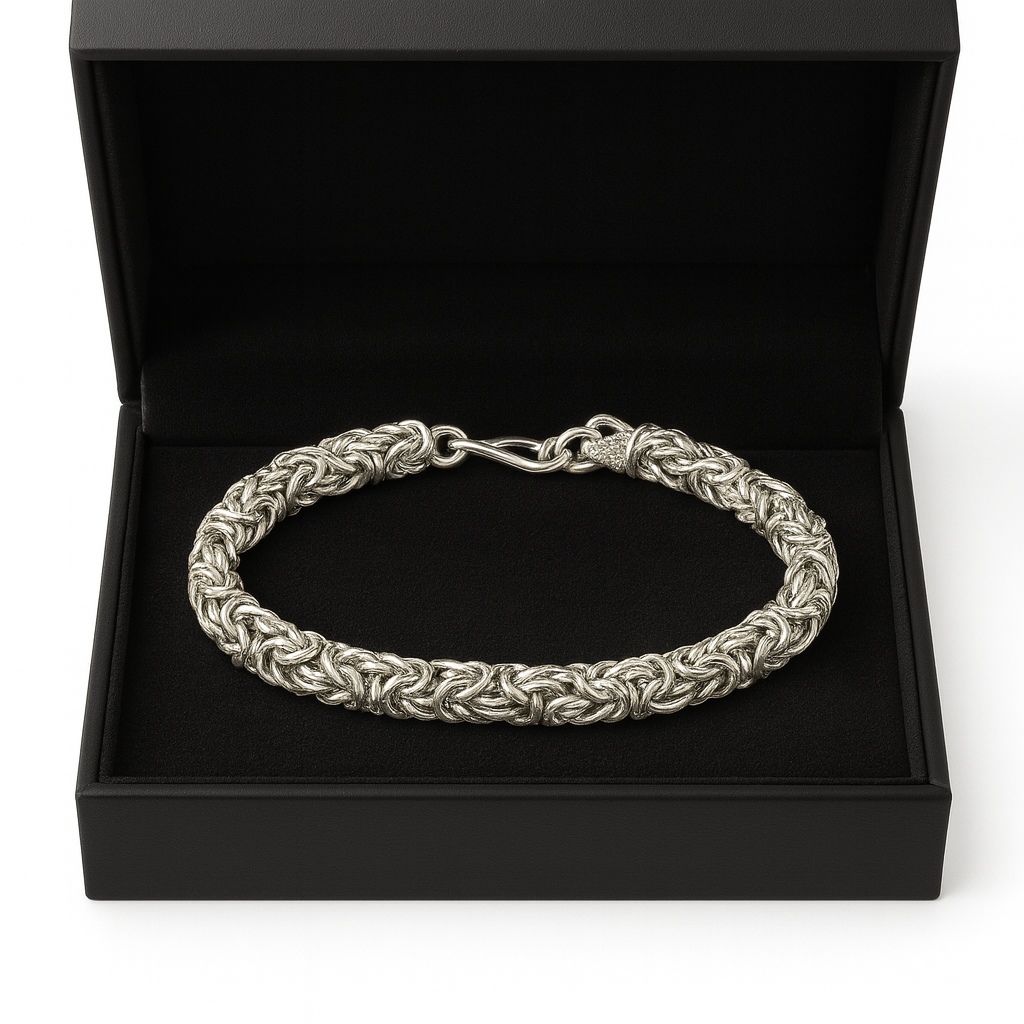 Pulsera de Plata 950 modelo Punto Peruano.