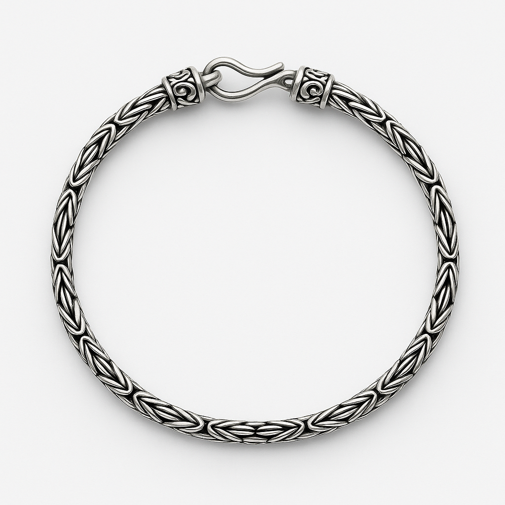 Pulsera Bizantino de Plata 3mm
