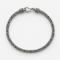 Thumbnail for Pulsera Bizantino de Plata 3mm