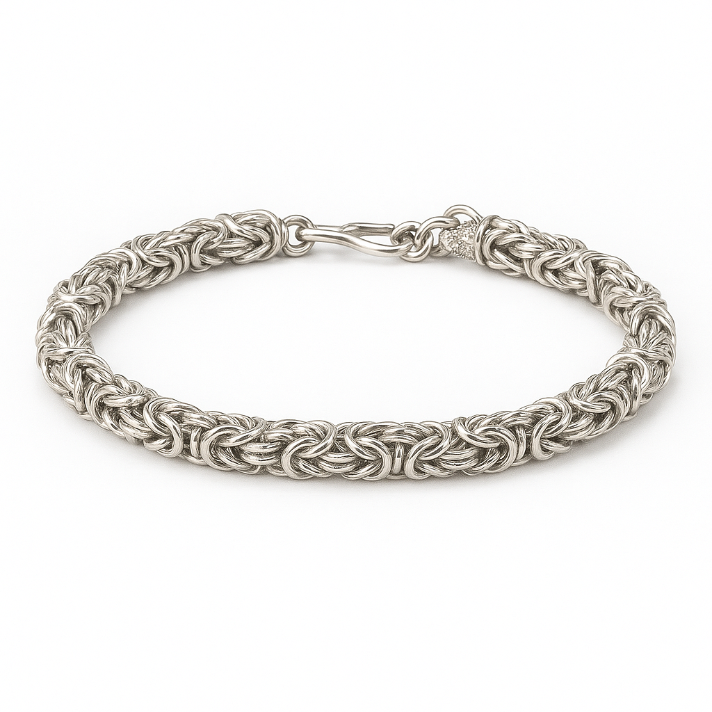 Pulsera de Plata 950 modelo Punto Peruano.