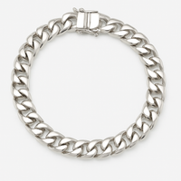 Thumbnail for Pulsera Lomo de Corvina Plata 950 – 7mm | Lujo Masculino Atemporal
