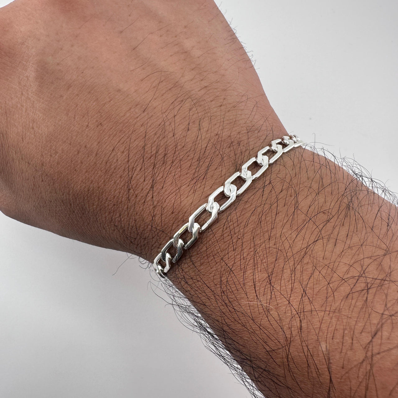 950 Silver Bracelet Hexagonal Model 5mm
