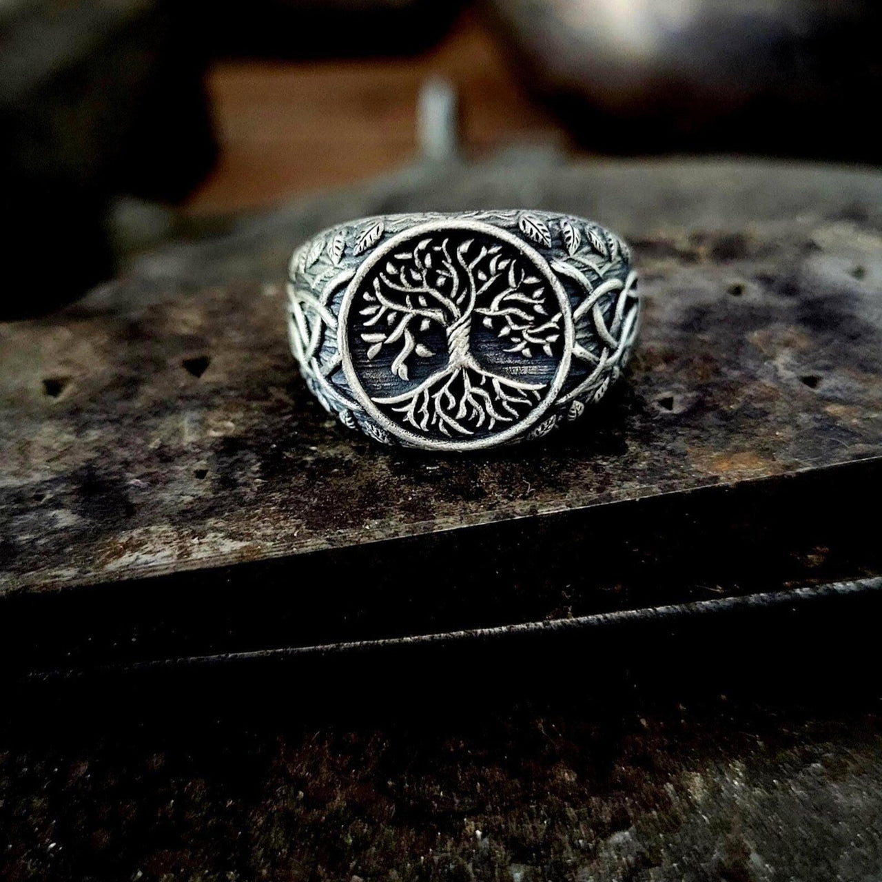 Spiritual Ring of the Tree of Life Silver 950
