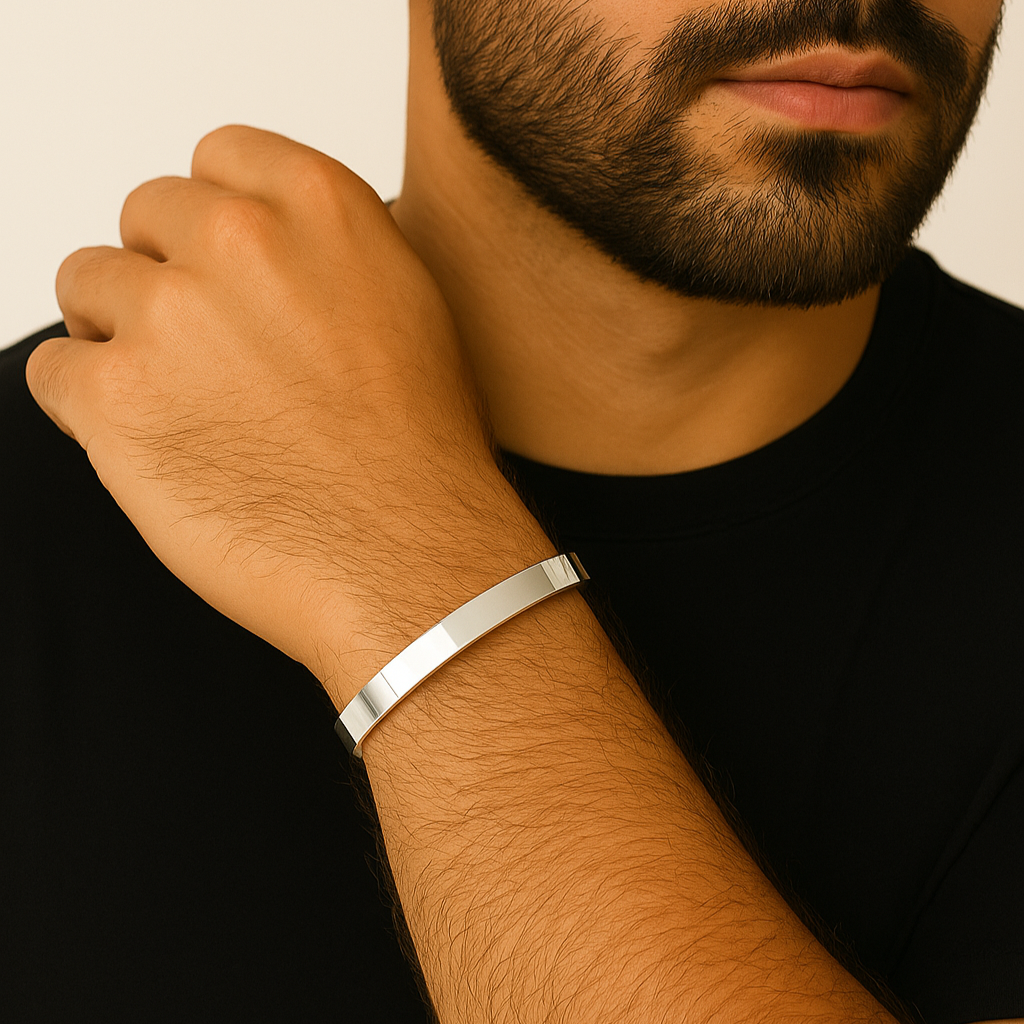 Brazalete 8mm Plata 950