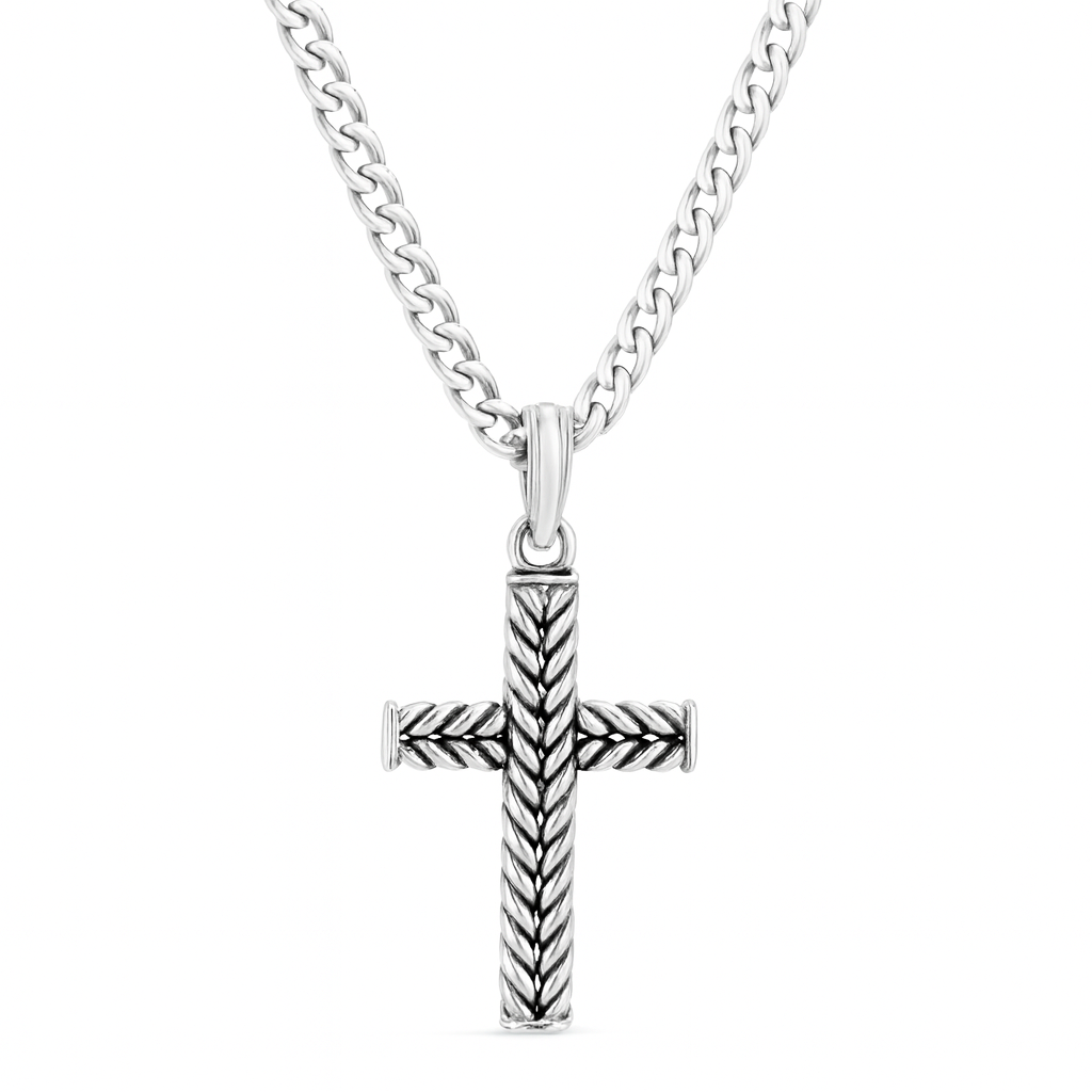 950 Silver Celtic Cross and Chain