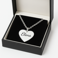 Thumbnail for Eternal Love Necklace – Personalized with Name on a Heart Pendant